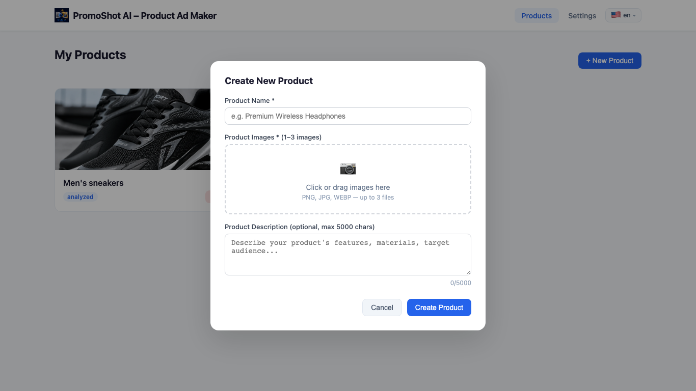 Create a new product project